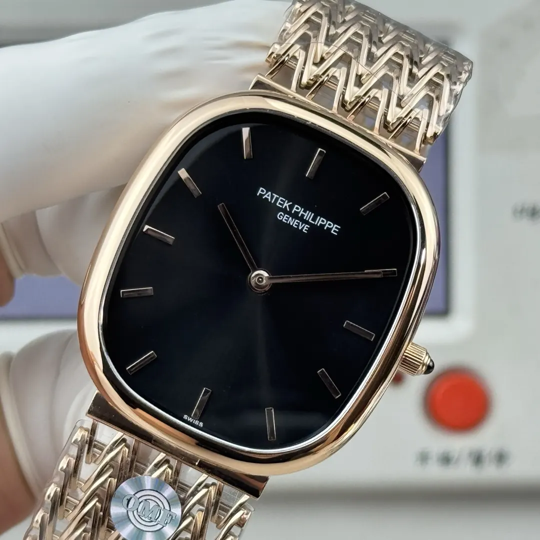 Patek Philippe Men Golden Ellipse in Sunburst Ebony Black 57381R-001 (3)