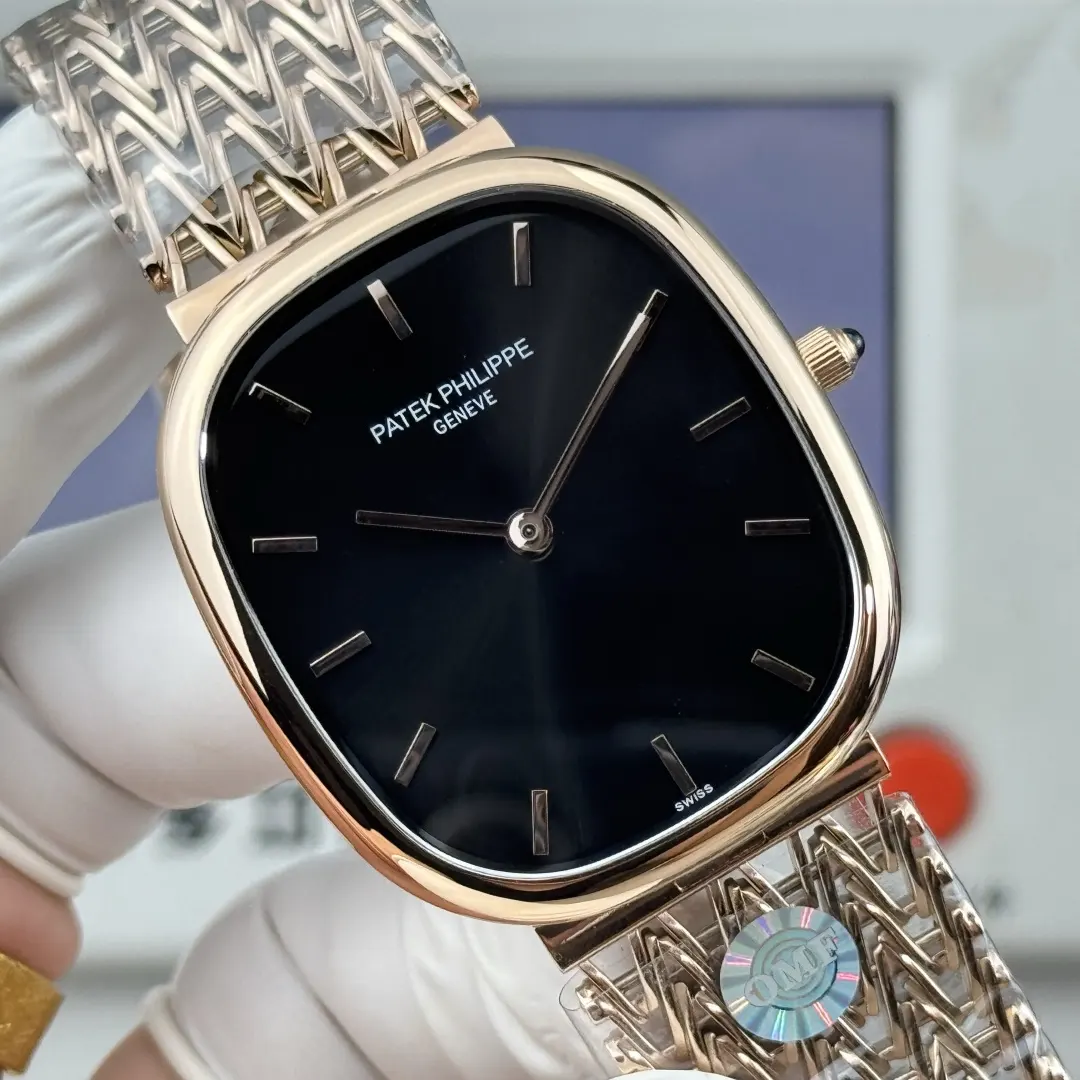 Patek Philippe Men Golden Ellipse in Sunburst Ebony Black 57381R-001 (4)