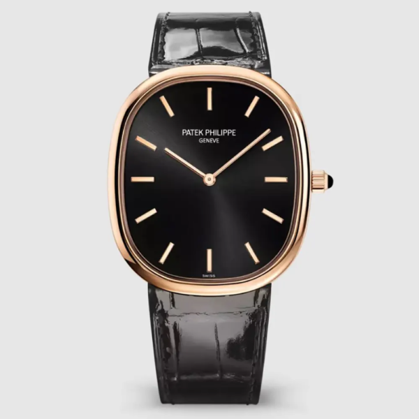Patek Philippe Men Golden Ellipse in Sunburst Ebony Black 5738R-001 (1)