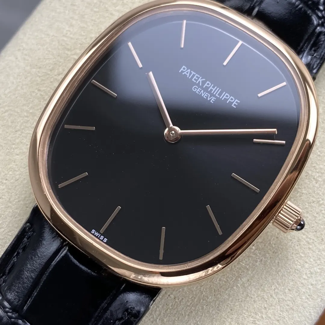Patek Philippe Men Golden Ellipse in Sunburst Ebony Black 5738R-001 (4)