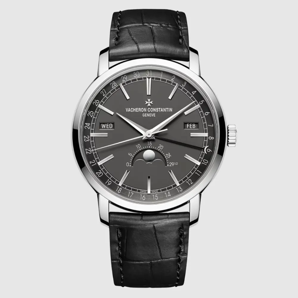 Vacheron Constantin Men Traditionnelle Complete Calendar 41 mm in White Gold and Black