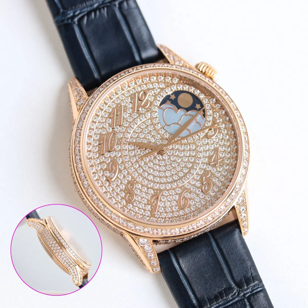 Vacheron Constantin Women Égérie Moon Phase 37 mm in Pink Gold with Diamonds (3)