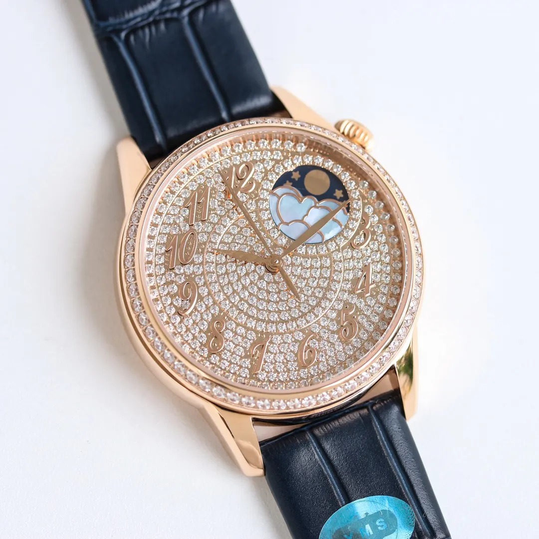 Vacheron Constantin Women Égérie Moon Phase 37 mm in Pink Gold with Diamonds (4)