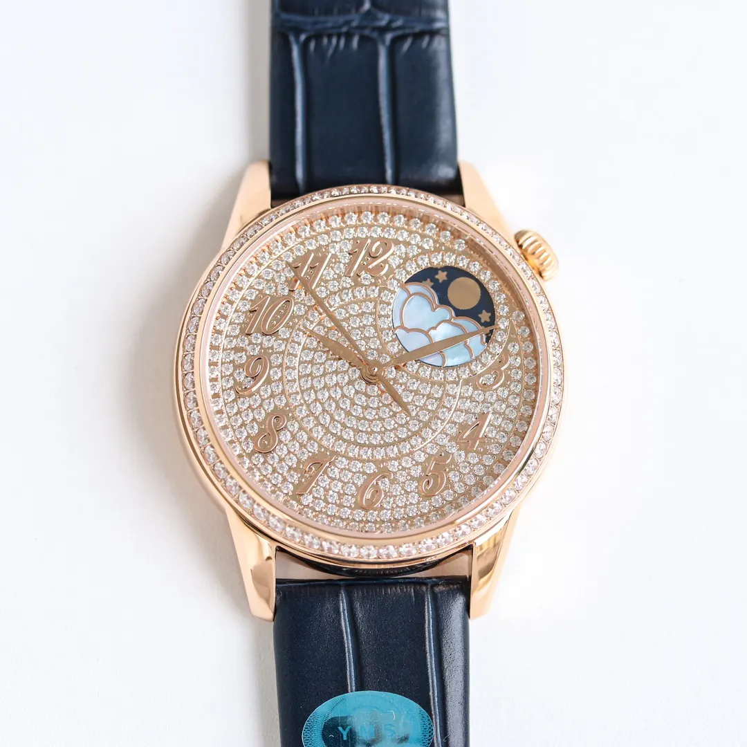 Vacheron Constantin Women Égérie Moon Phase 37 mm in Pink Gold with Diamonds (5)