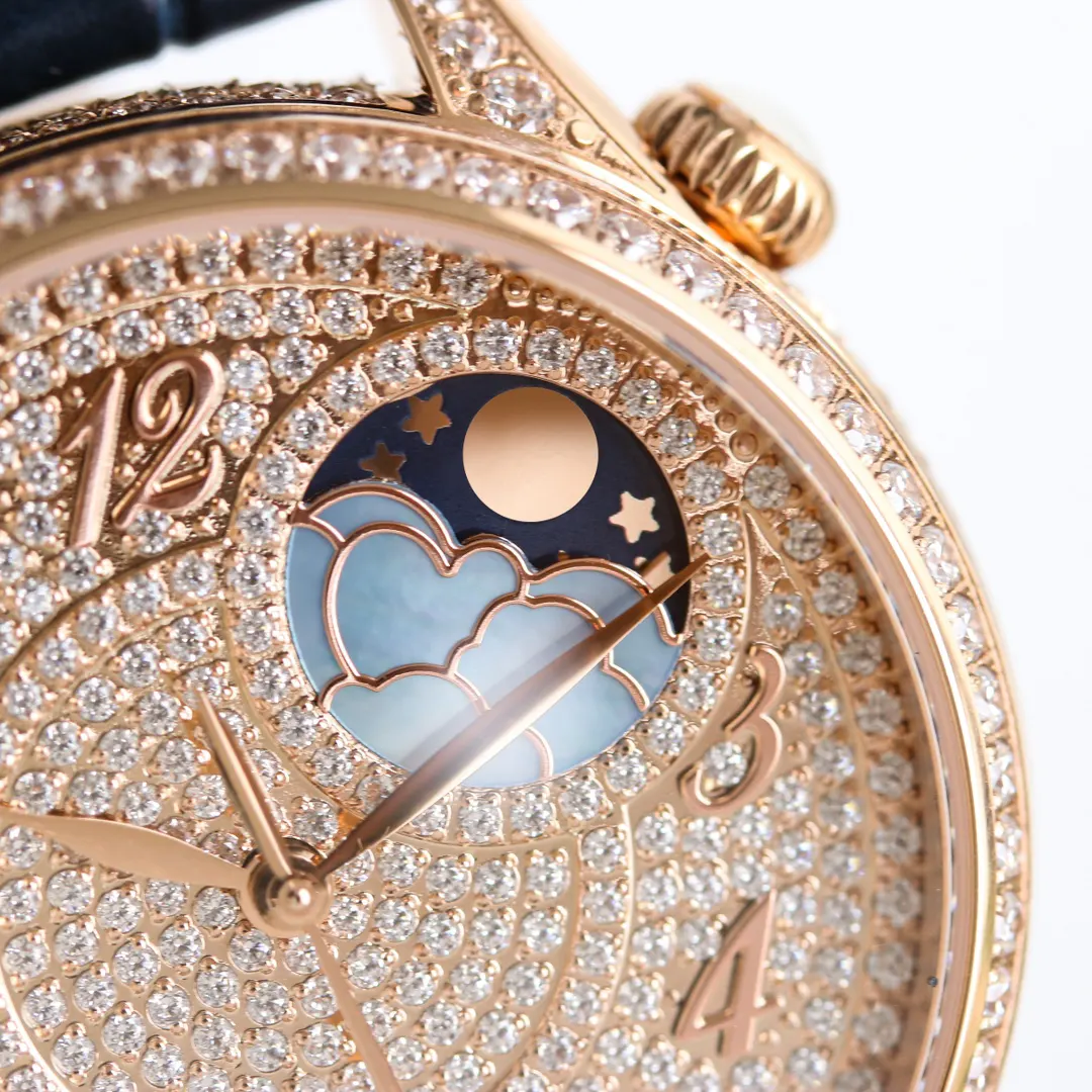 Vacheron Constantin Women Égérie Moon Phase 37 mm in Pink Gold with Diamonds (7)