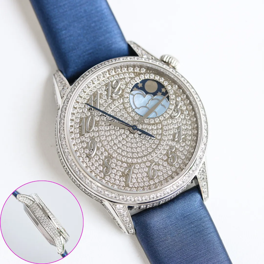 Vacheron Constantin Women Égérie Moon Phase 37 mm in White Gold (4)