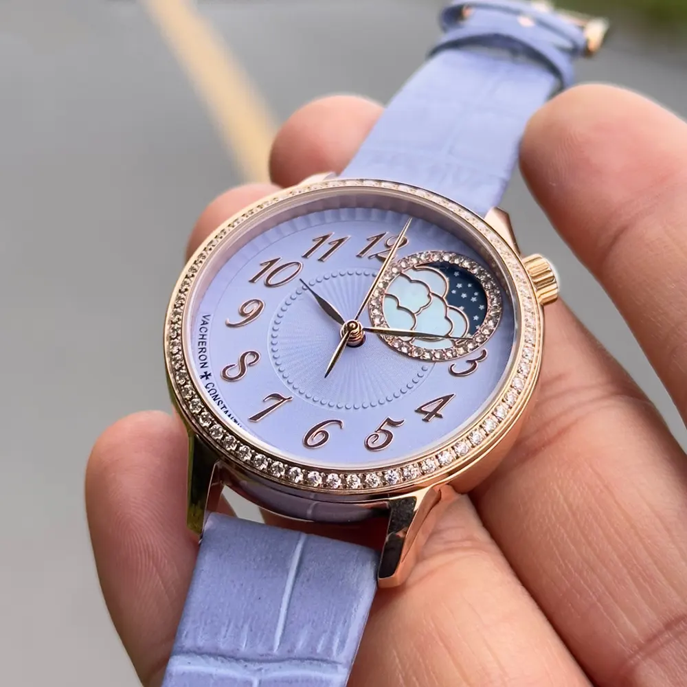 Vacheron Constantin Women Égérie Phase de lune 37mm in Rose Gold (6)