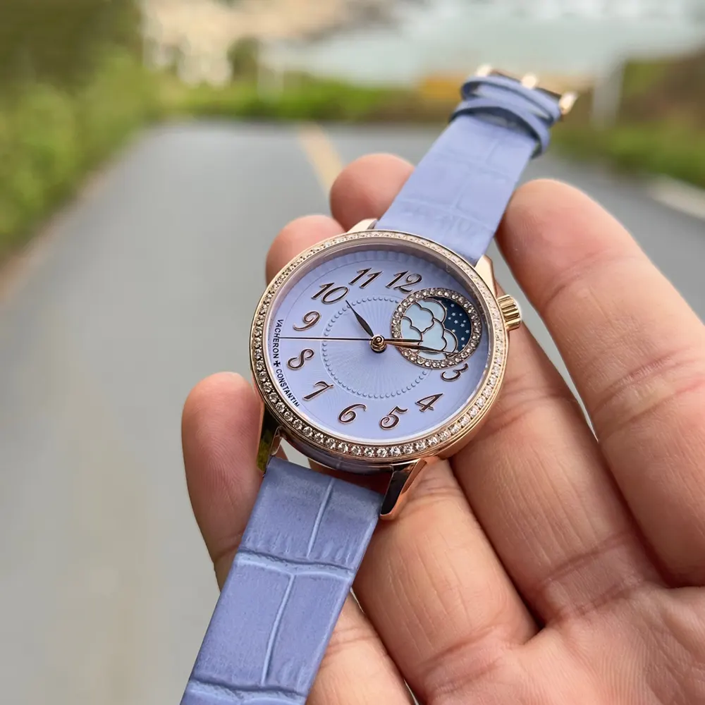 Vacheron Constantin Women Égérie Phase de lune 37mm in Rose Gold (8)