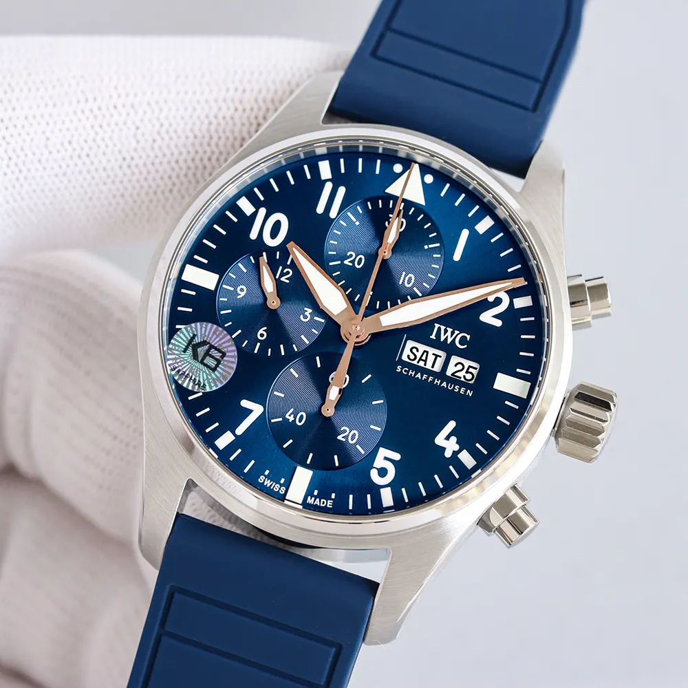 IWC Men Pilot’s Chronograph 41 Le Petit Prince IW388120 in Blue (4)