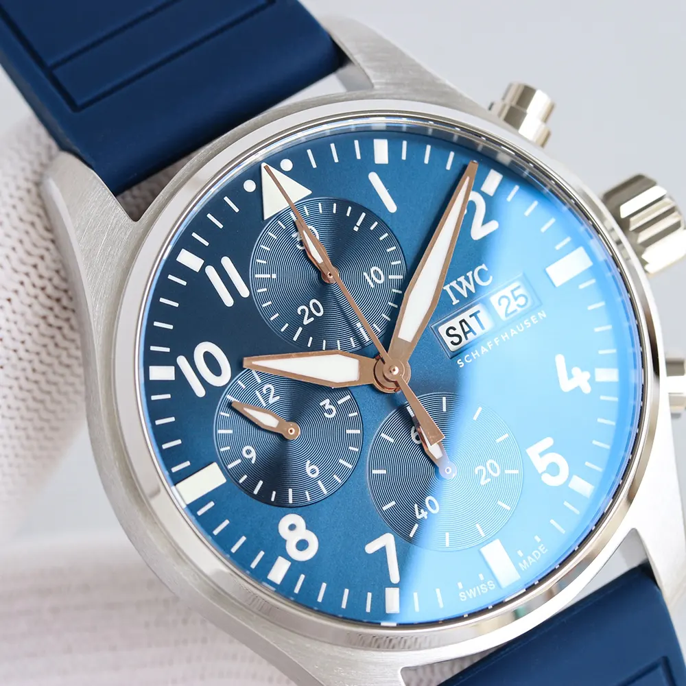 IWC Men Pilot’s Chronograph 41 Le Petit Prince IW388120 in Blue (5)