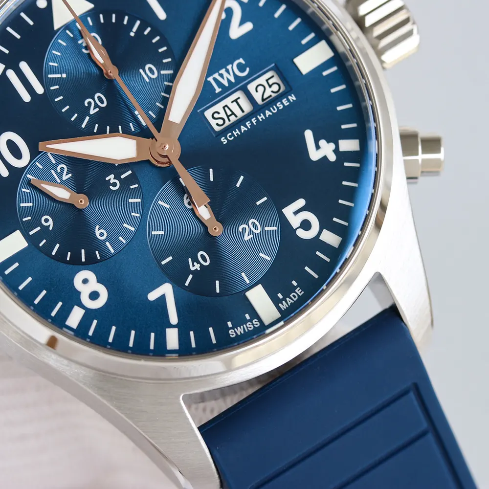IWC Men Pilot’s Chronograph 41 Le Petit Prince IW388120 in Blue (6)