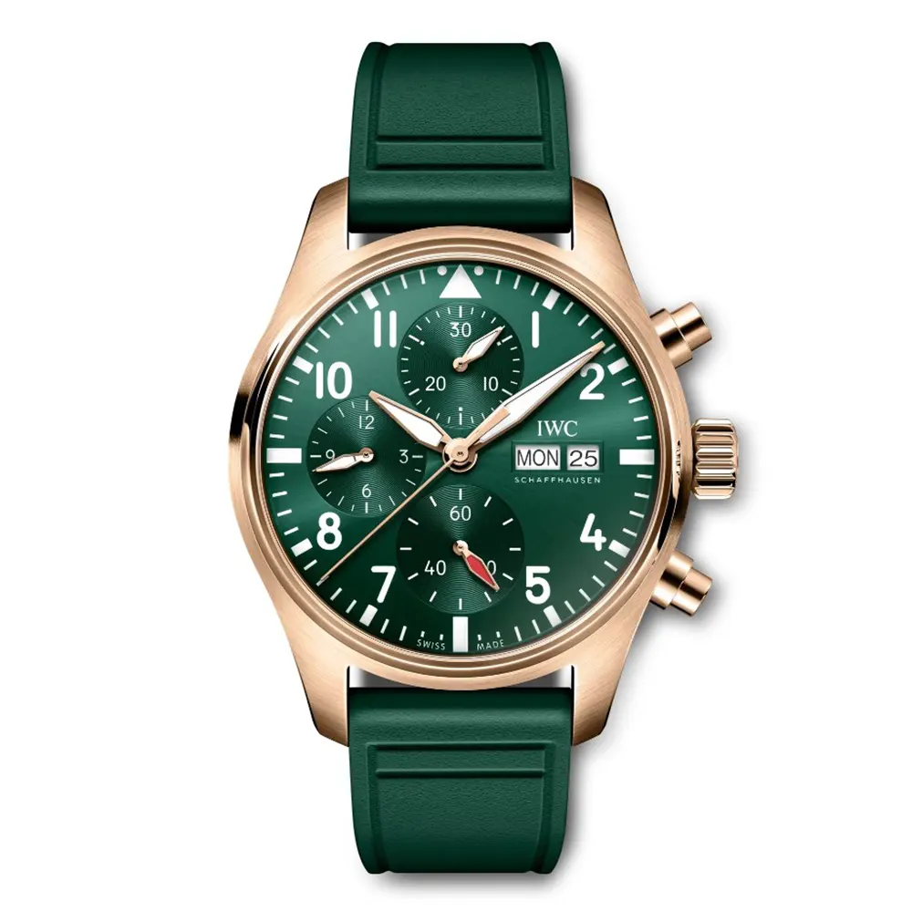 IWC Men Pilot's Chronograph 41mm IW388110 in Green