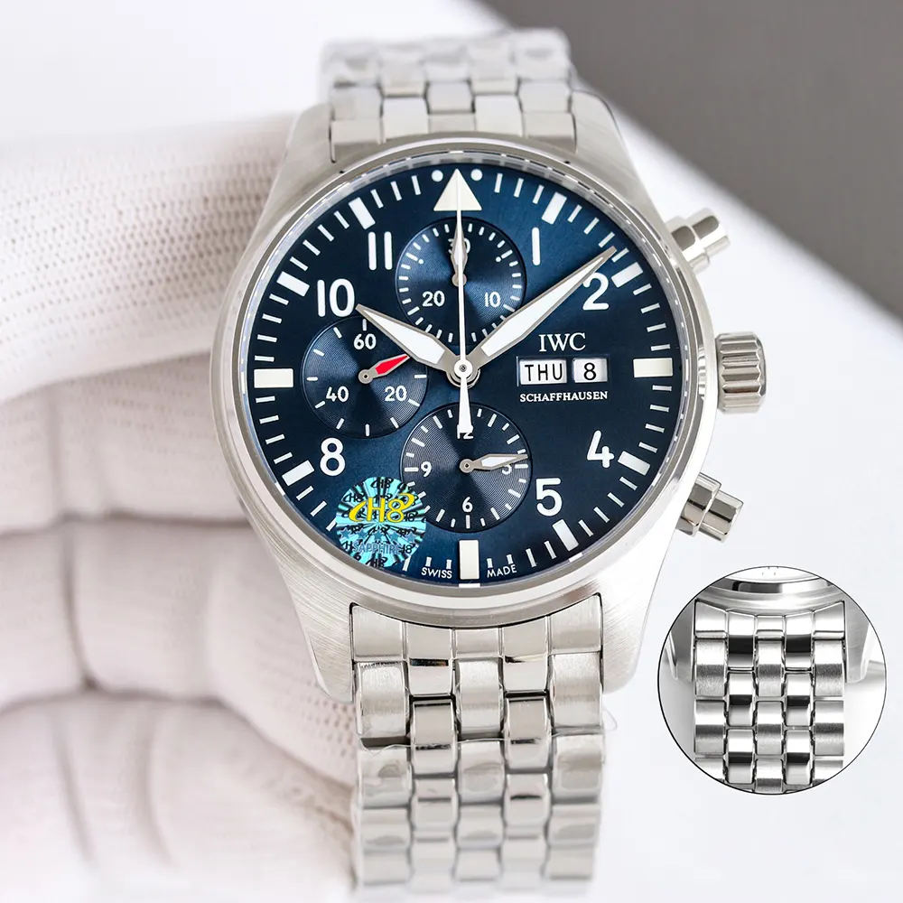 IWC Men Pilot’s Chronograph 43 Edition Le Petit Prince in Blue IW377717 (3)