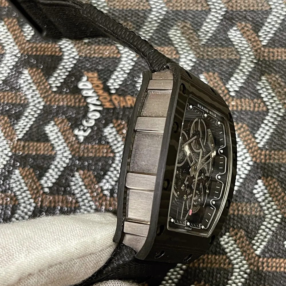Richard Mille Men RM 55-01 39mm Watch in Black Skeleton (3)