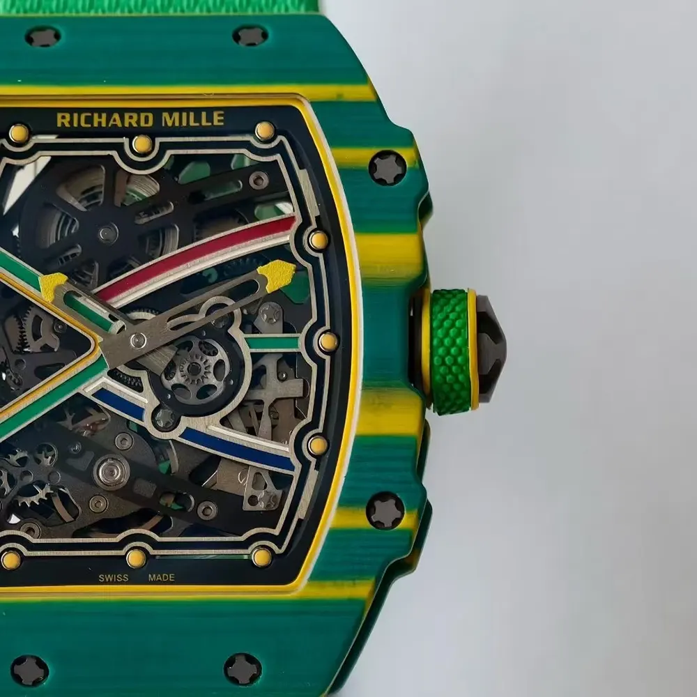 Richard Mille Men RM 67-02 39mm Watch in Green and Yellow (4)