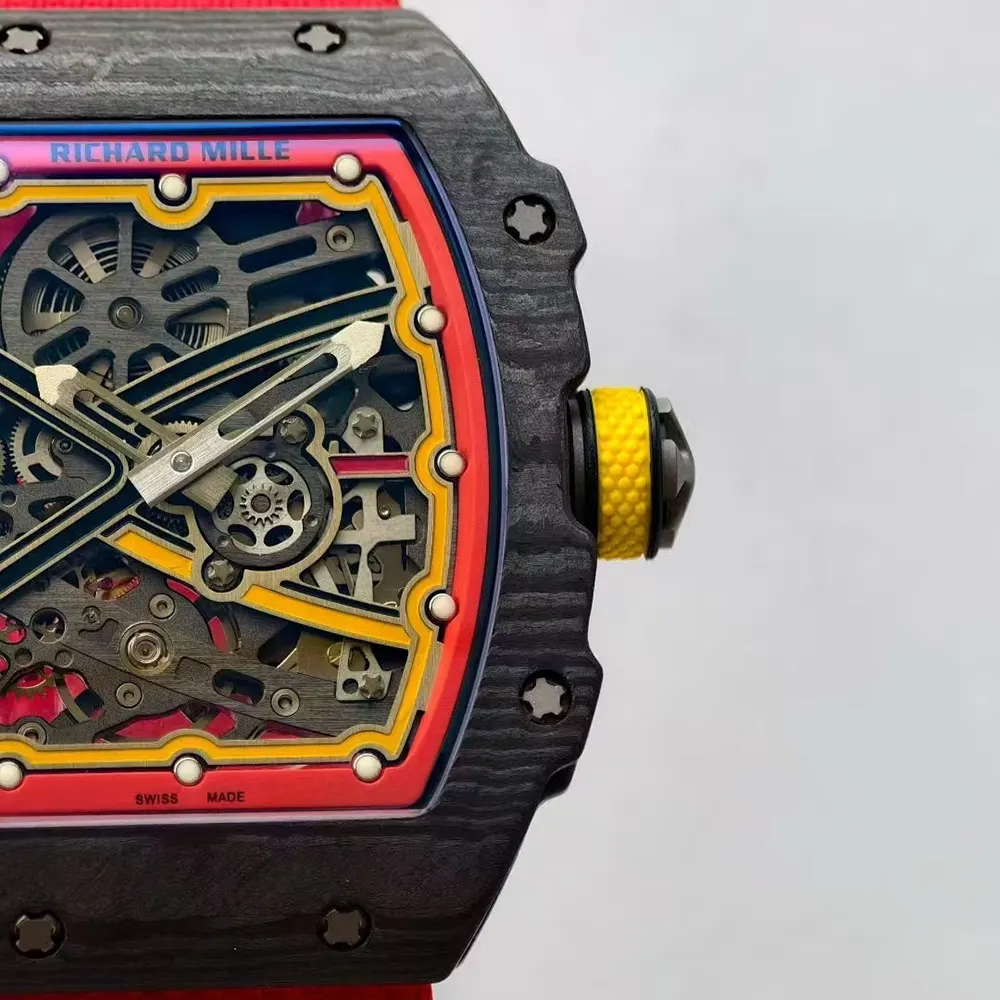 Richard Mille Men RM 67-02 39mm Watch in Red and Yellow (5)