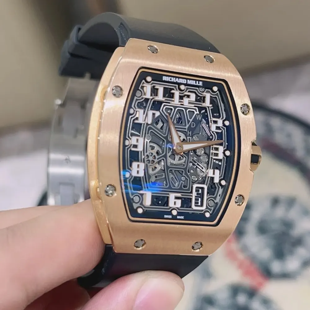Richard Mille Men RM67-01 47mm Extra-Flat Watch Rose Gold (7)