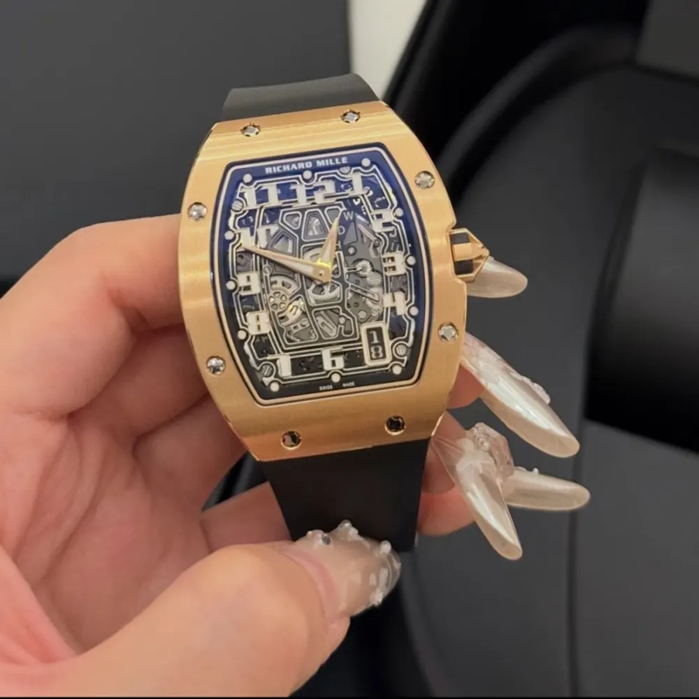 Richard Mille Men RM67-01 47mm Extra-Flat Watch Rose Gold (8)