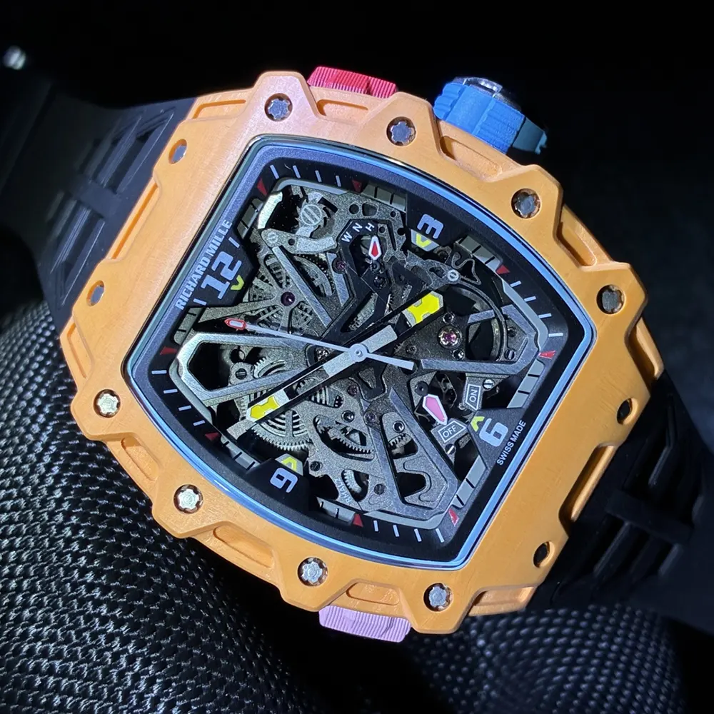 Richard Mille Men Rafael Nadal RM 35-03 43mm Watch Salmon Quartz TPT (7)