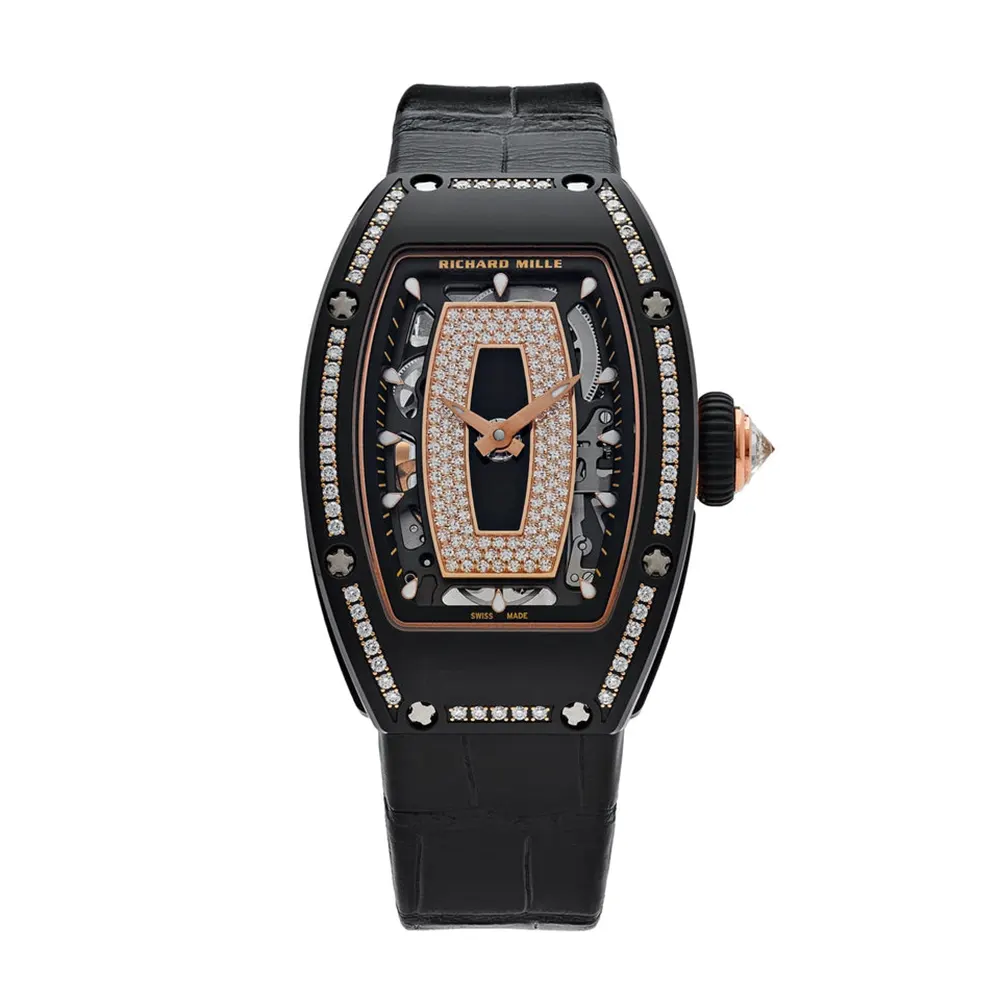 Richard Mille Women RM 07-01 31mm Watch Black Ceramic Diamonds