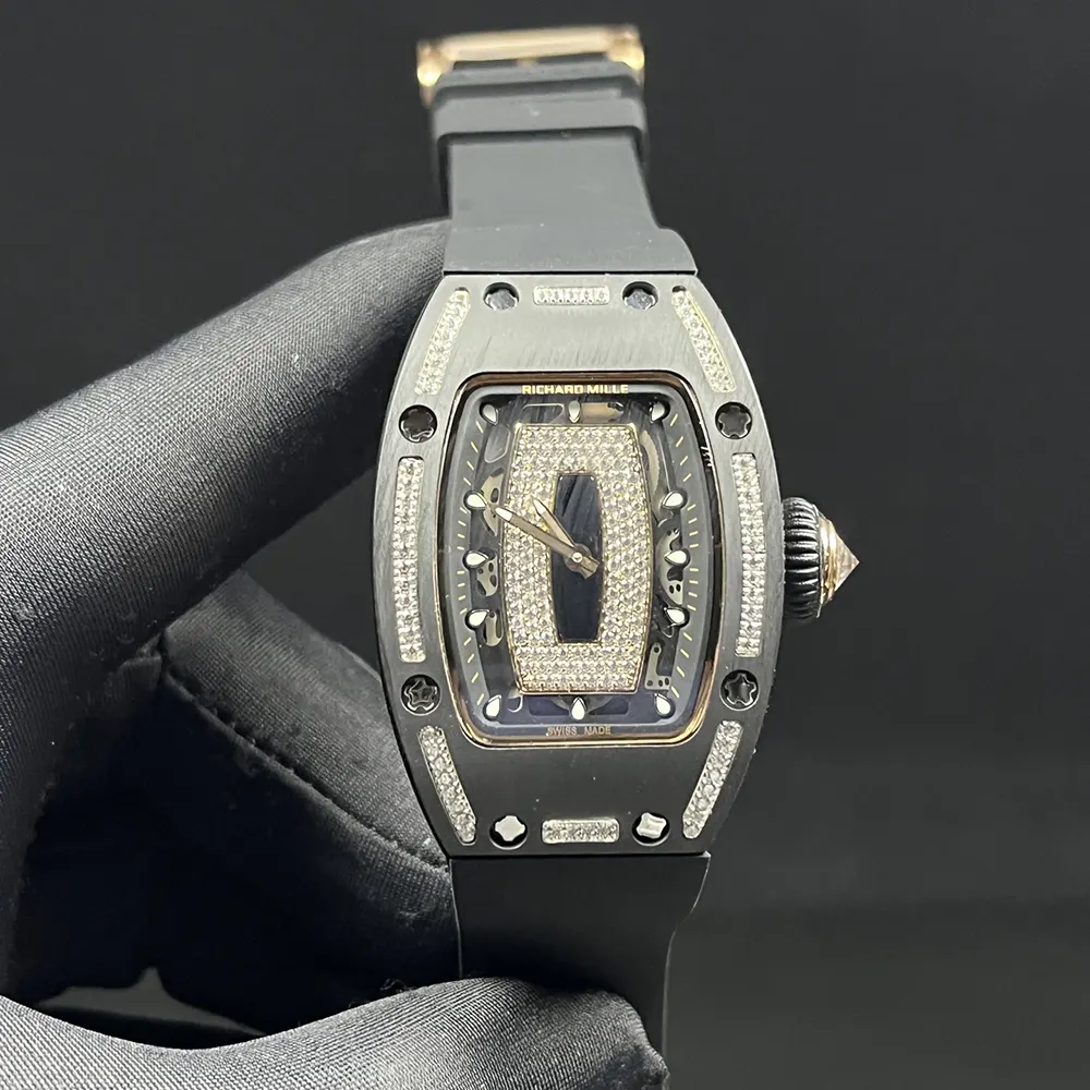 Richard Mille Women RM 07-01 31mm Watch Black Ceramic Diamonds (2)