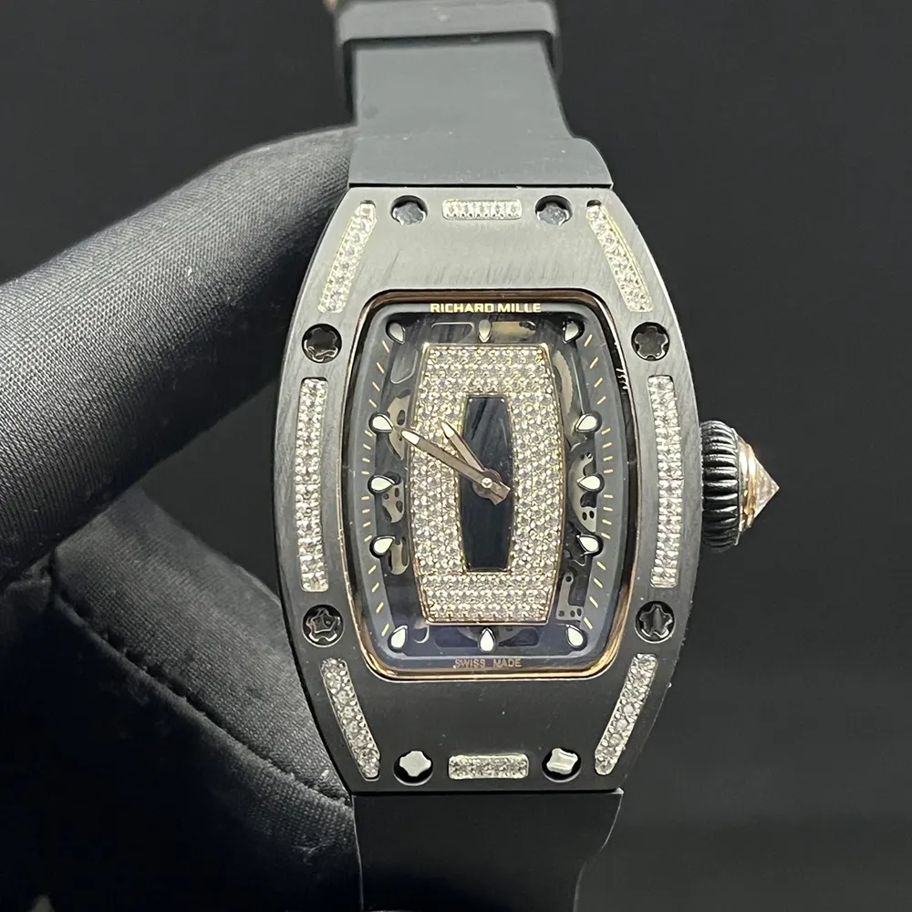 Richard Mille Women RM 07-01 31mm Watch Black Ceramic Diamonds (3)