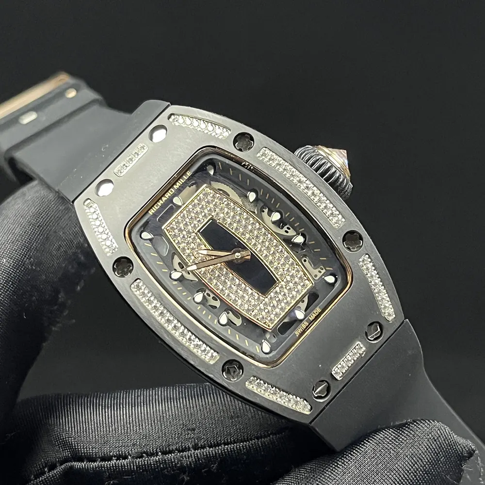 Richard Mille Women RM 07-01 31mm Watch Black Ceramic Diamonds (4)