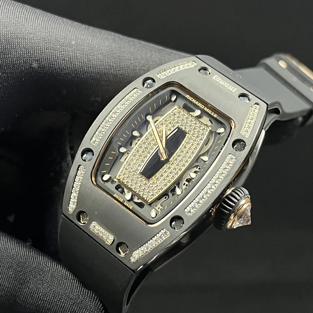 Richard Mille Women RM 07-01 31mm Watch Black Ceramic Diamonds (5)