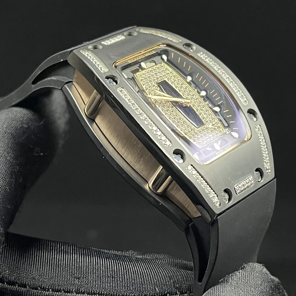 Richard Mille Women RM 07-01 31mm Watch Black Ceramic Diamonds (7)