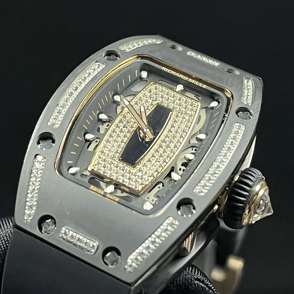 Richard Mille Women RM 07-01 31mm Watch Black Ceramic Diamonds (8)