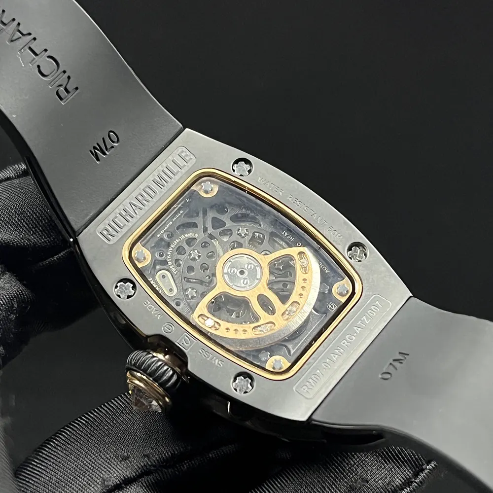 Richard Mille Women RM 07-01 31mm Watch Black Ceramic Diamonds (9)