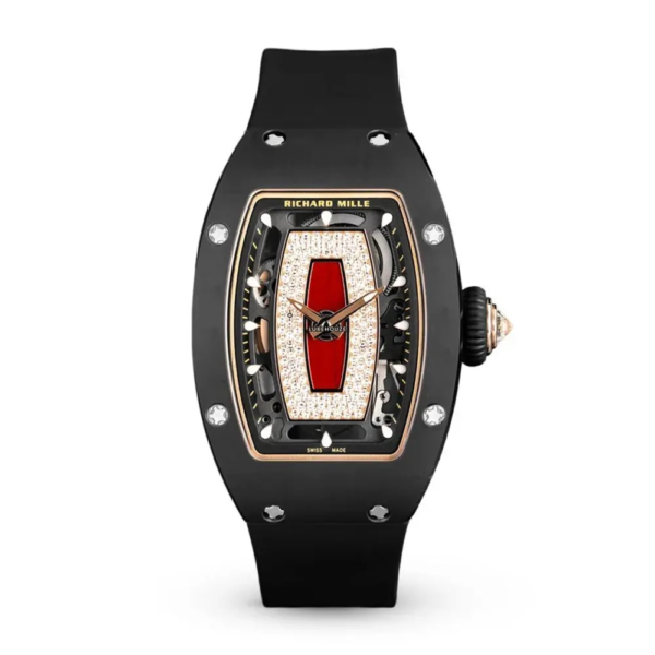 Richard Mille Women RM 07-01 31mm Watch in Black and Red with Diamonds