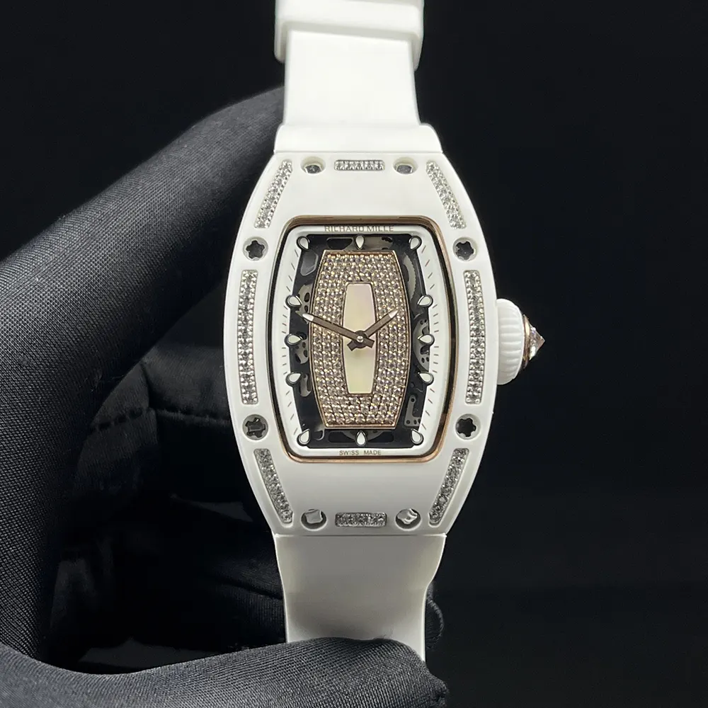 Richard Mille Women RM07-01 31mm Watch ATZ White Ceramic with Diamonds (2)