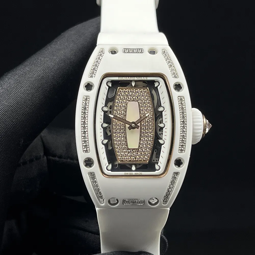 Richard Mille Women RM07-01 31mm Watch ATZ White Ceramic with Diamonds (3)
