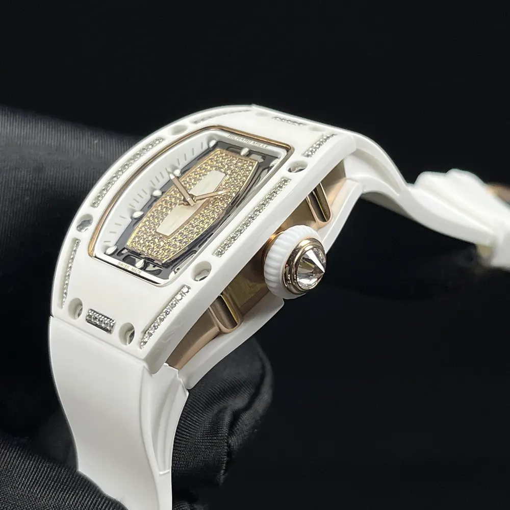 Richard Mille Women RM07-01 31mm Watch ATZ White Ceramic with Diamonds (6)