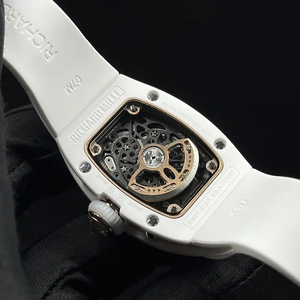 Richard Mille Women RM07-01 31mm Watch ATZ White Ceramic with Diamonds (9)